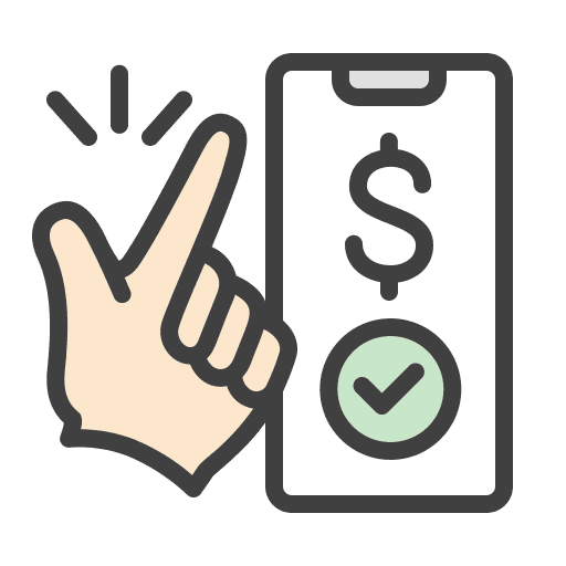 Easy buy app hand icon