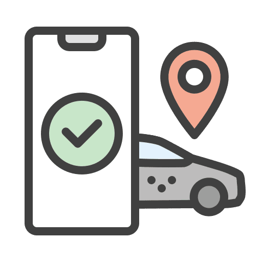 Taxi carsharing mobile app taxi icon