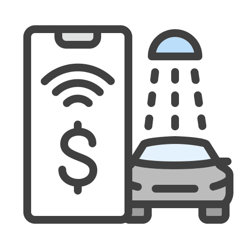 Car wash car wash app contactless icon