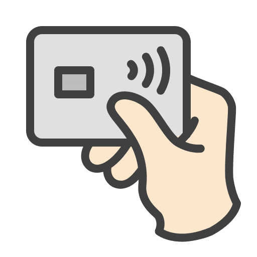 Cashless payment contactless pay pos icon