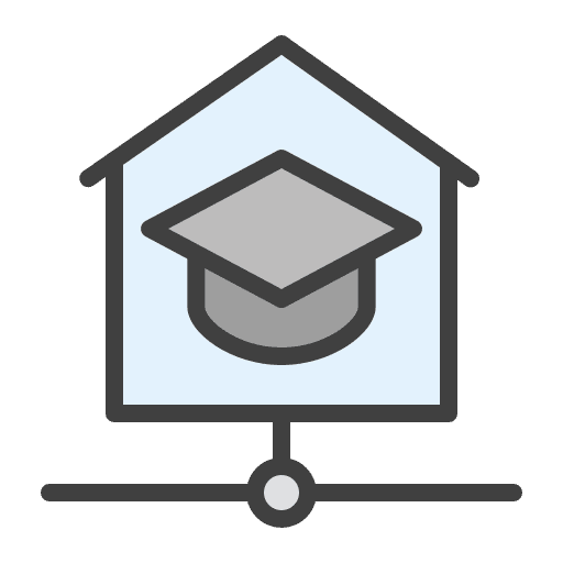 Distance learning study distance learning graduation cap icon