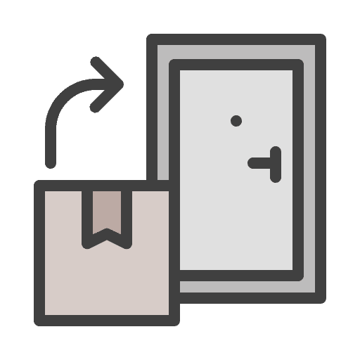 Door to door post shipping shipping and delivery icon