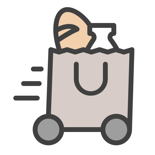 Food delivery take away food delivery market icon