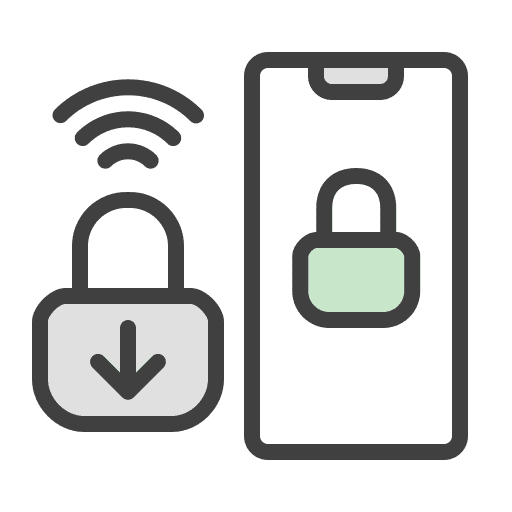 Lock wireless mobile app lock icon