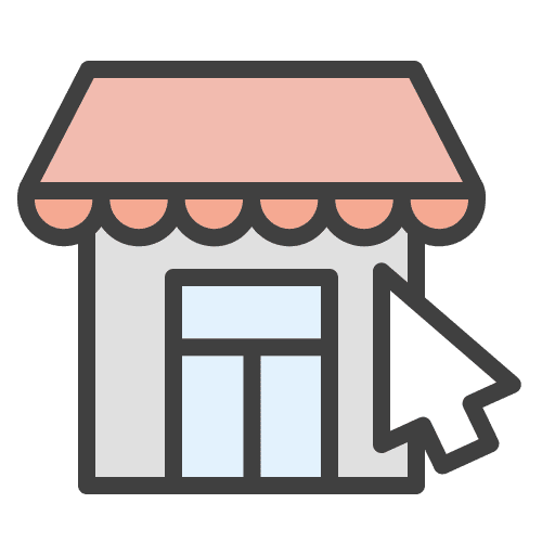 Market store ecommerce online shopping icon