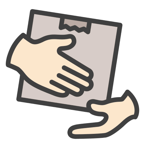 Parcel door to door delivery service icon