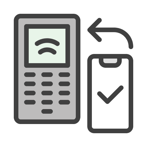 Pay commerce and shopping nfc pay icon