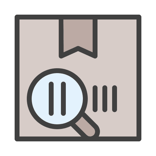 Searh qr code scanner shipping and delivery icon