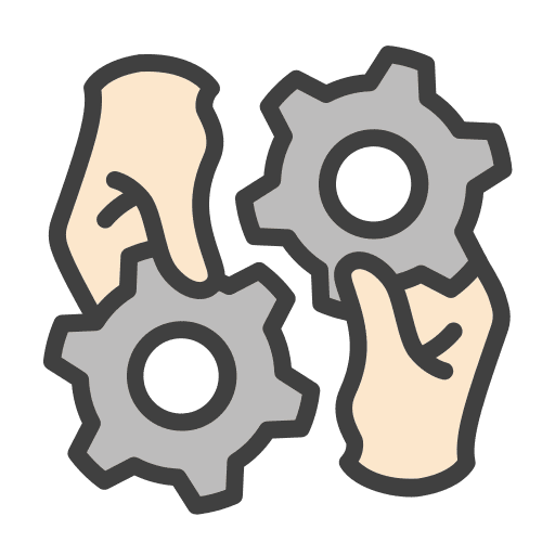 Setting custom construction and tools gears icon