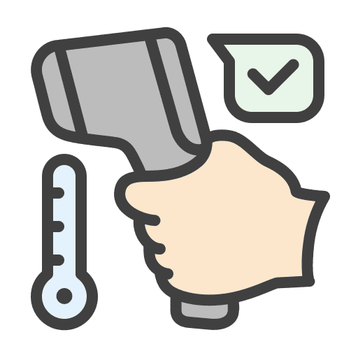 Thermometer temperature massage contactless icon