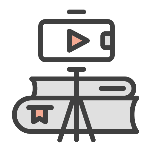 Tutorial distance learning webinar online education icon