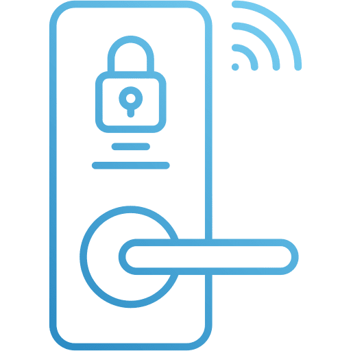 Smart lock security smart home electronics icon