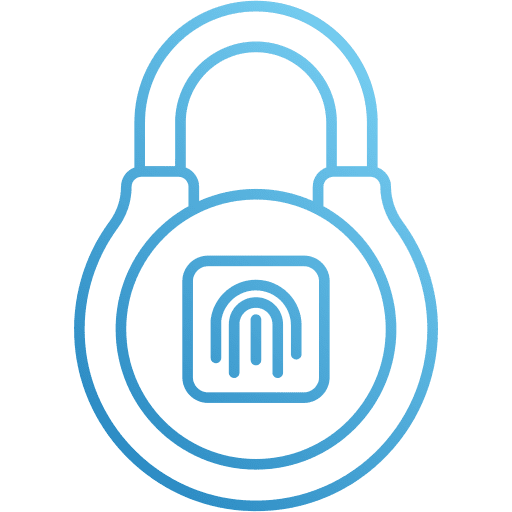 Fingerprint lock electronics identification icon