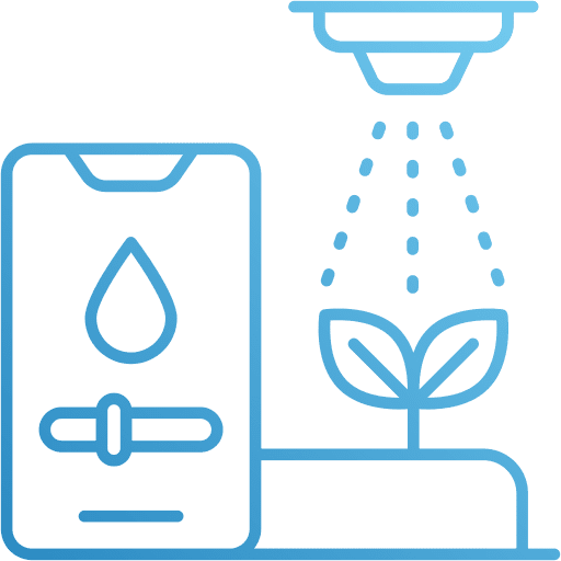 Irrigation system electronics smart farm watering icon