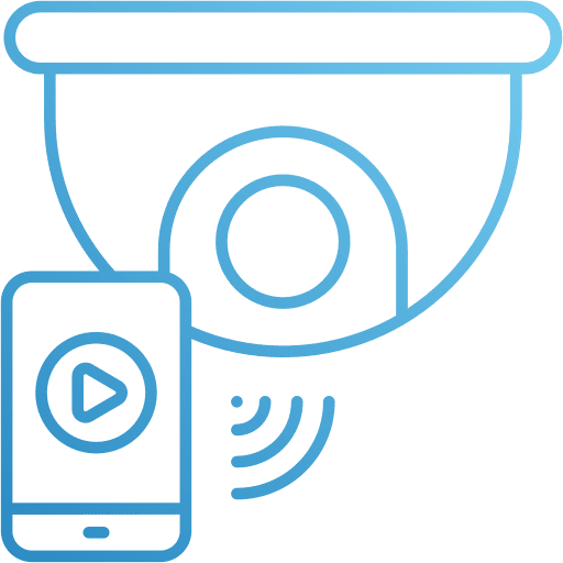 Security camera electronics wifi signal technology icon