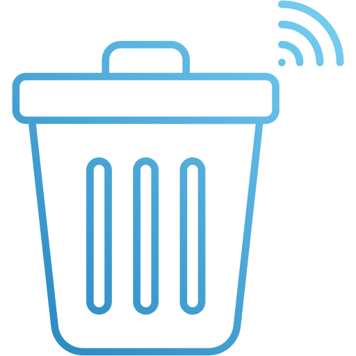 Smart trash internet of things smart trash wifi signal icon Smart trash internet of things smart trash wifi signal icon