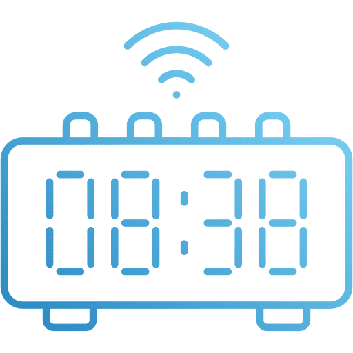 Alarm time and date hour digital clock icon Alarm time and date hour digital clock icon
