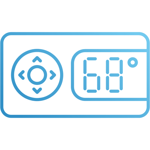Thermostat technology thermostat controller icon Thermostat technology thermostat controller icon