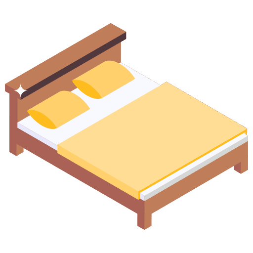 Bedroom furniture and household double bed bed icon