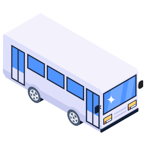 Bus vehicle transportation transport icon