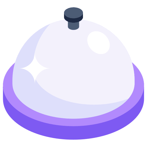 Cloche food serving dinner food tray icon