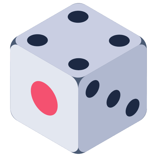 Dice bet probability luck icon