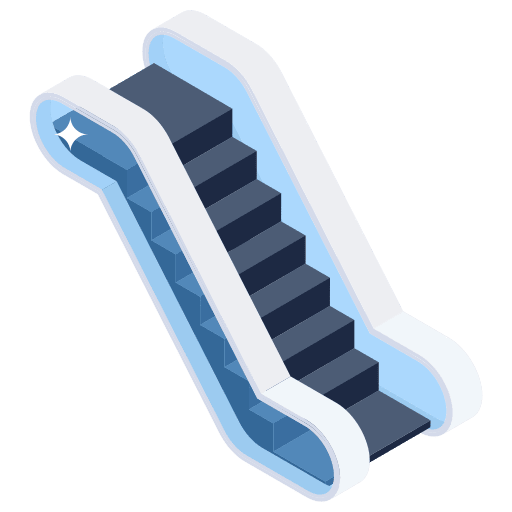Escalator escalator lift transportation icon