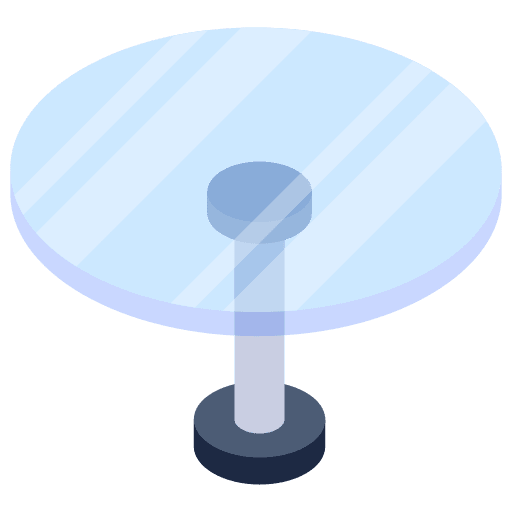 Glass table interior decoration furniture and household icon