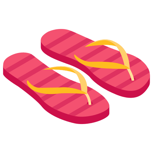 Flip flop summertime holiday shoes icon