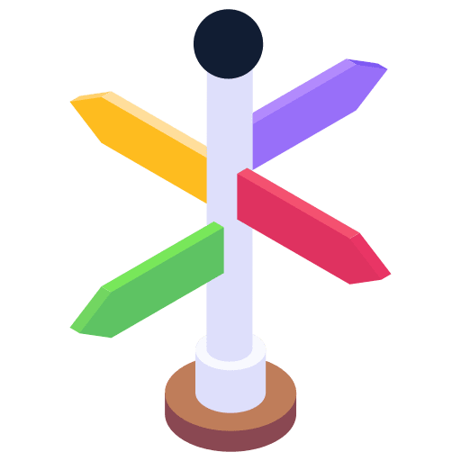 Signpost navigation signpost sign icon