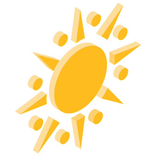 Sunlight weather sun brightness icon