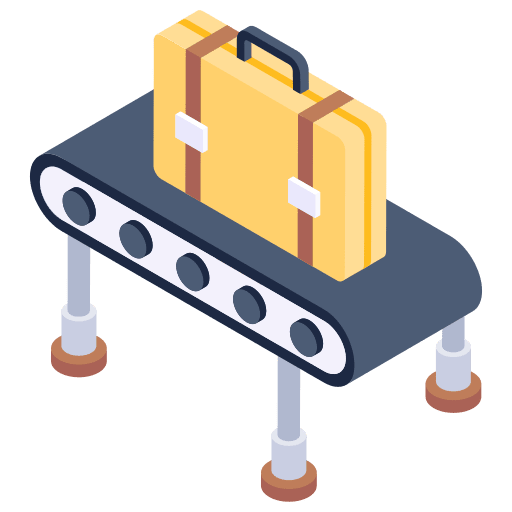 Conveyor belt conveyor belt trip flight icon