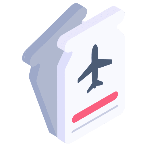 Plane ticket airfare travel plane ticket icon
