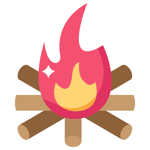Campfire flame firewood campfire icon
