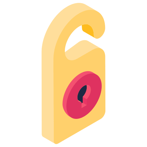 Door hanger do not disturb door hanger doorknob icon