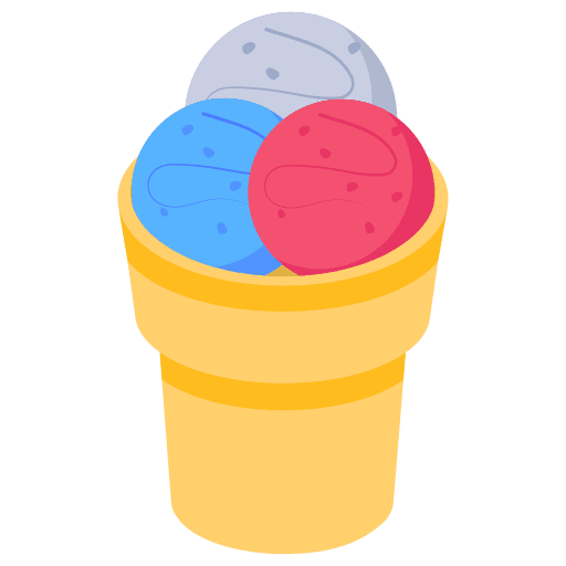 Gelato summer dessert food icon