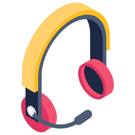 Headphone technology music and multimedia sound icon