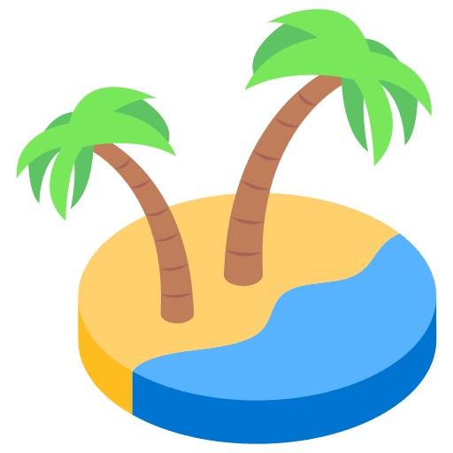 Island tree palm tree island icon