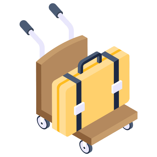 Luggage cart trolleys luggage cart suitcase icon