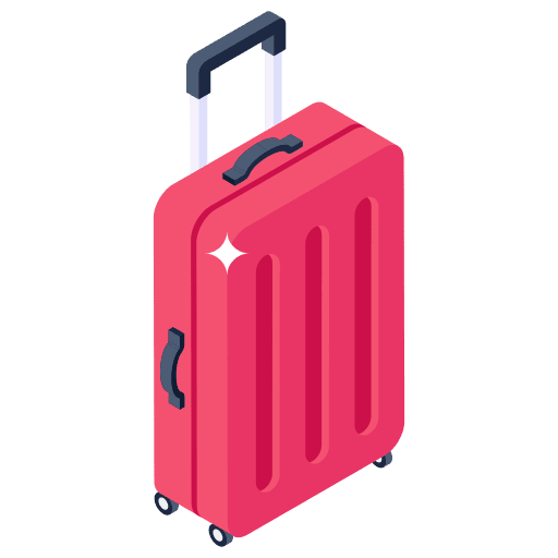 Luggage trolley trip luggage icon
