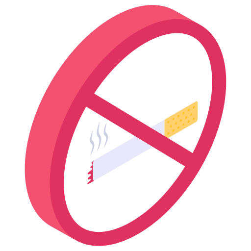 No smoking smoking signaling bad habits icon
