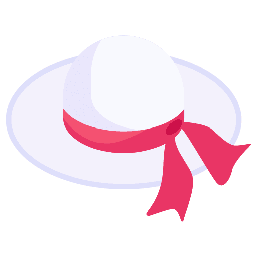 Sun hat beach summer accessory icon