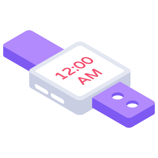 Smartwatch hour time time and date icon