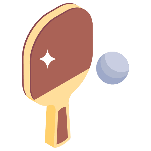 Table tennis ping pong racket leisure icon