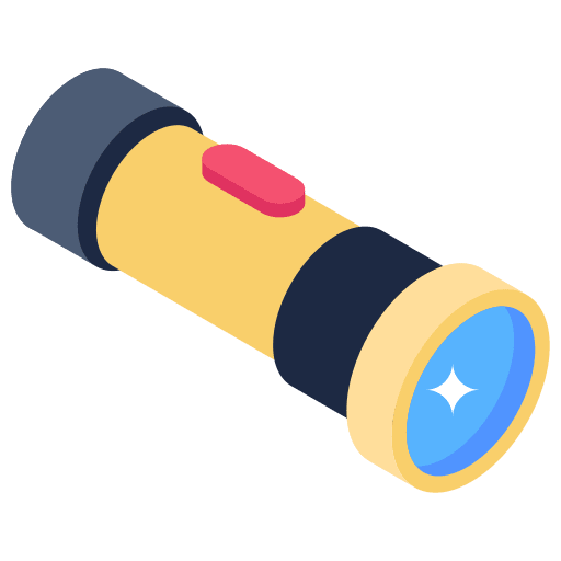Torch camping electronics illumination icon