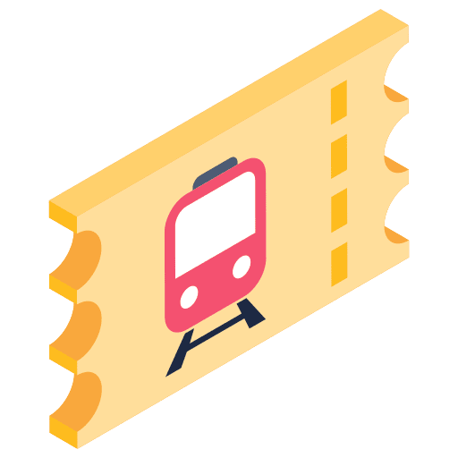 Train ticket train ticket travel vacations icon