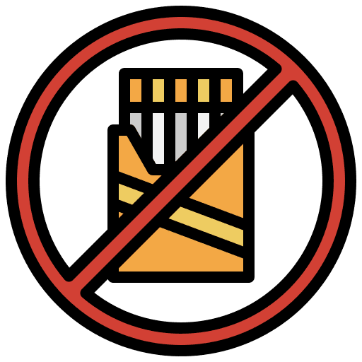 Cigarette signaling addiction bad habits icon