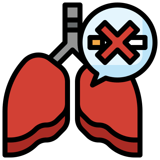 Lungs no smoking anatomy organ icon Lungs no smoking anatomy organ icon