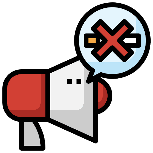 Megaphone healthcare and medical megaphone tobacco icon