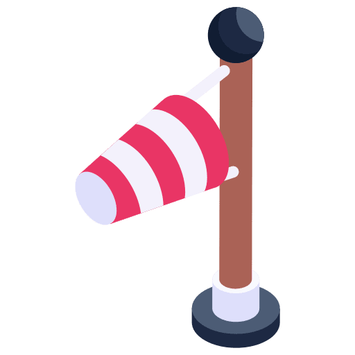 Wind direction direction wind direction signaling icon